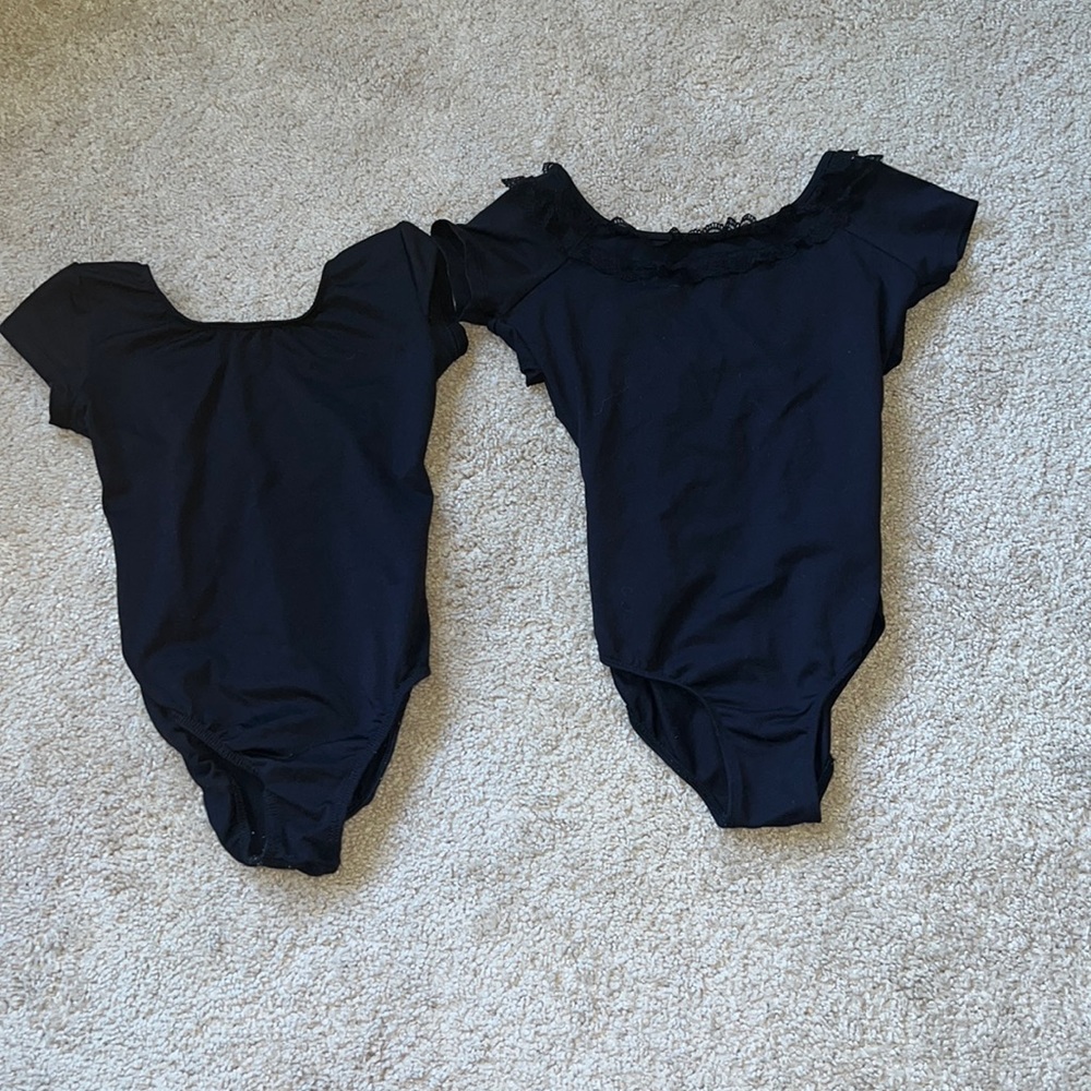 Lot of 2 black leotards